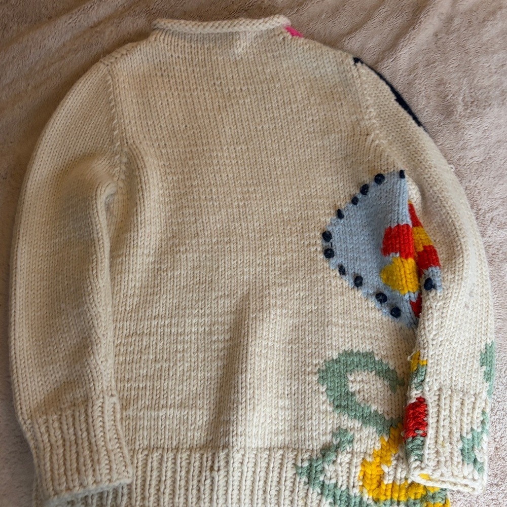 TORY BURCH BUTTERFLY WOOL SWEATER SIZE S/M $595 - Picture 8 of 9